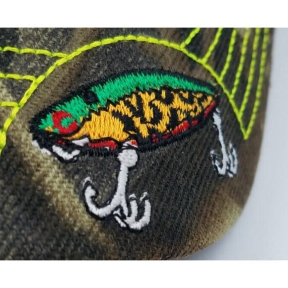 Bite Me Embroidered Fishing Lure Adjustable Camouflage Outdoor Baseball Hat Cap - Picture 10 of 10